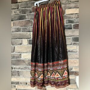 Anthropologie Tanvi Kedia Olinda Multicolor Maxi Skirt Bohemian 100% silk